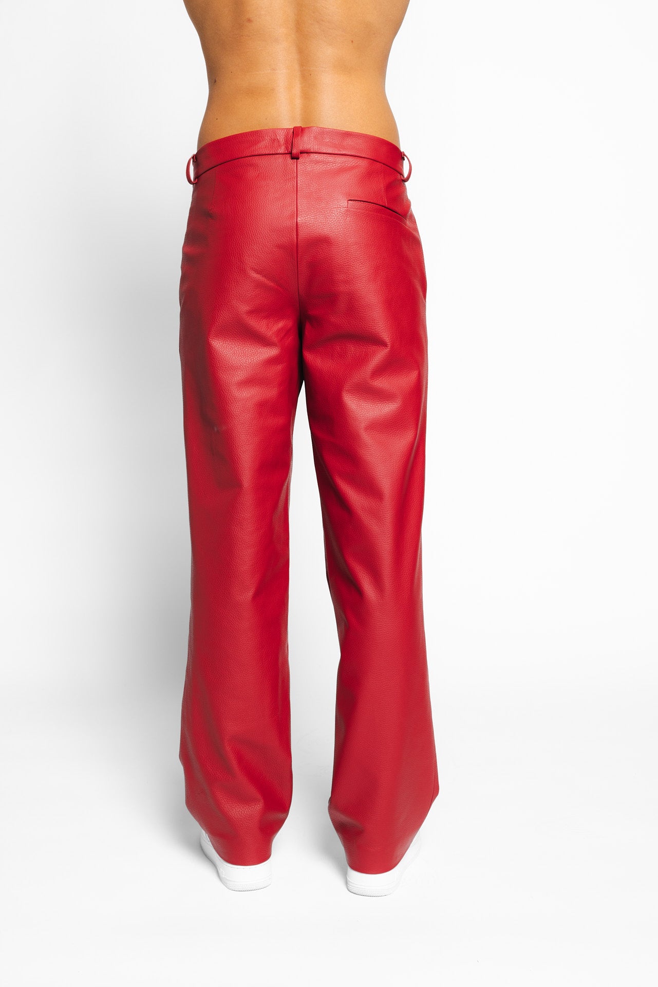 Leather Mid Waist Pants