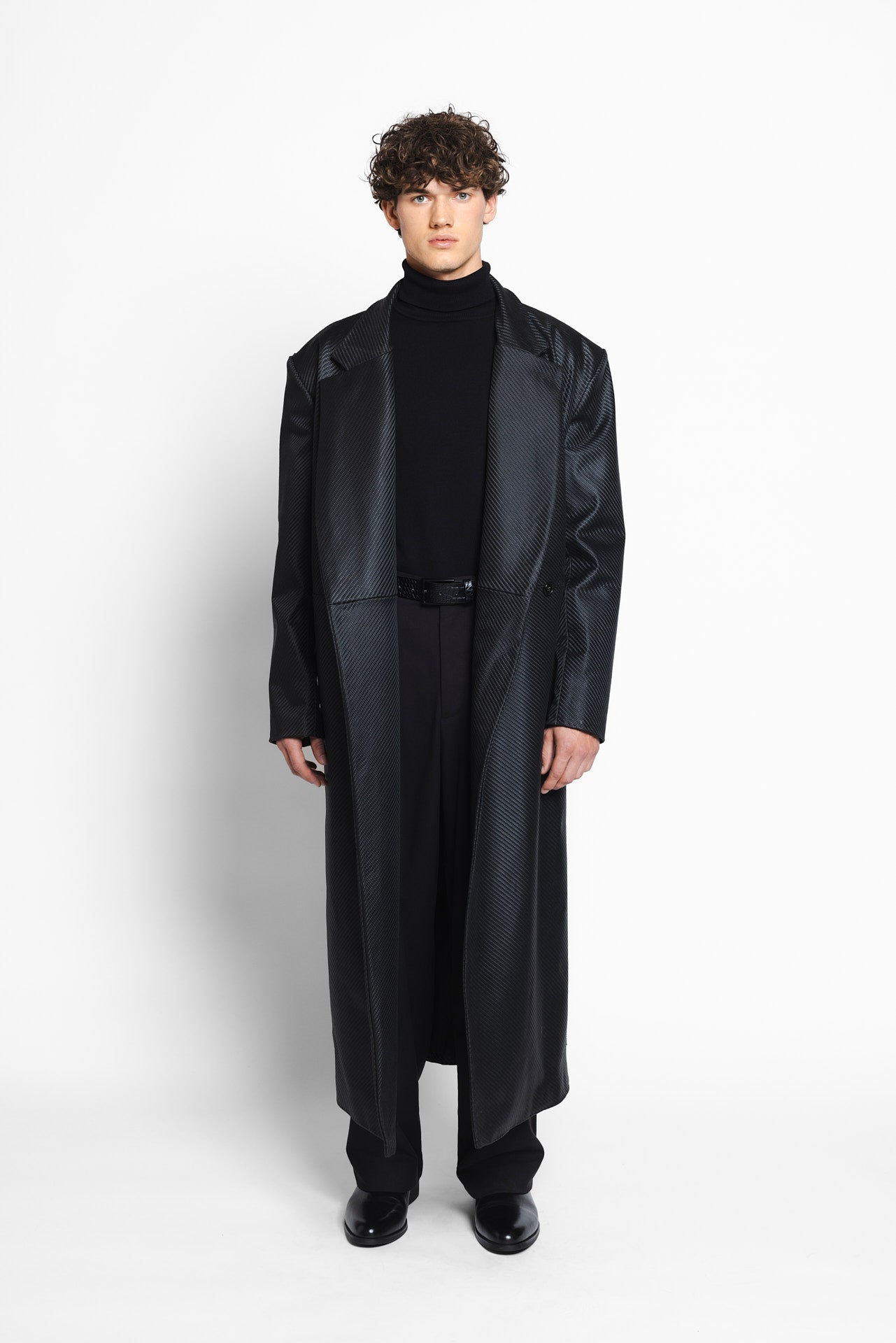 Leather Coat with Mono II EVO Print