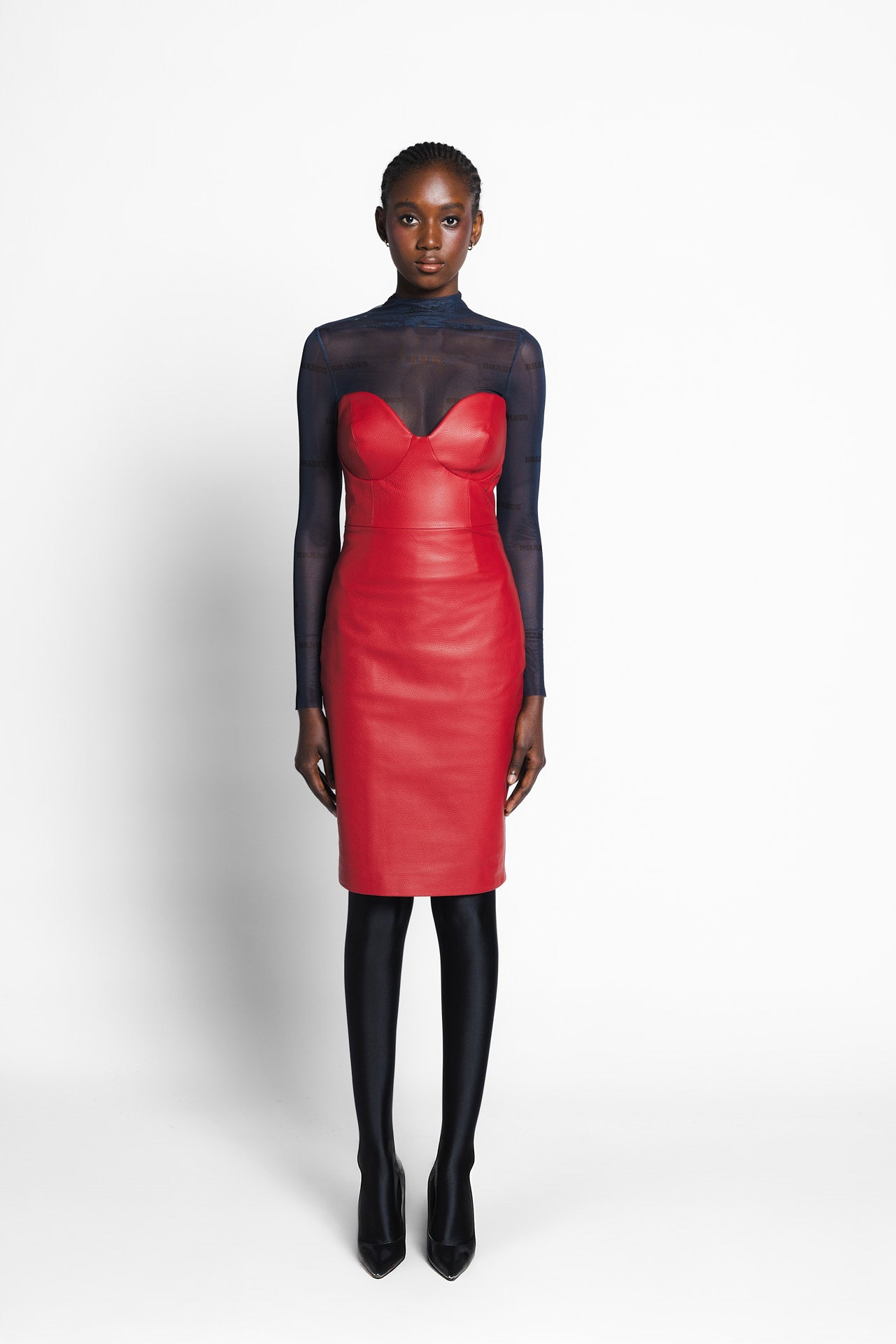 Leather Dress - Monza Red